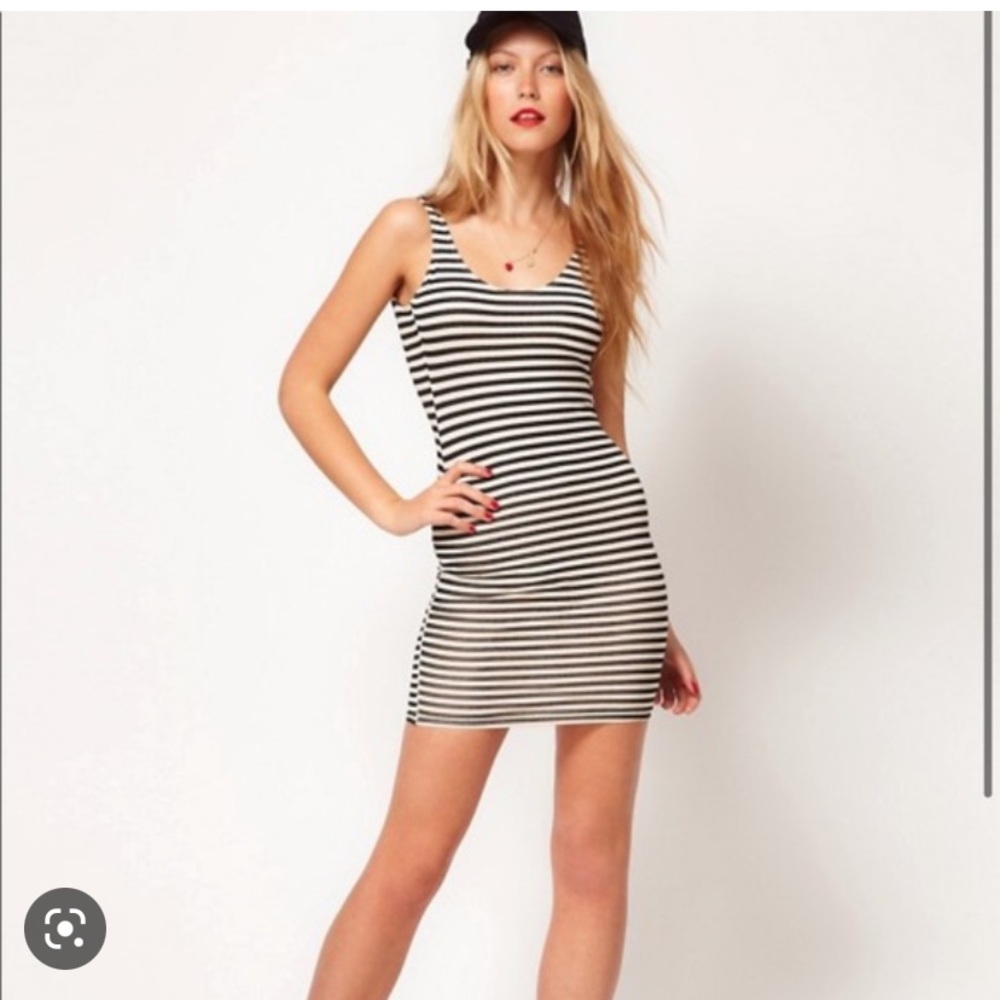 American Apparel fitted stretch striped dress